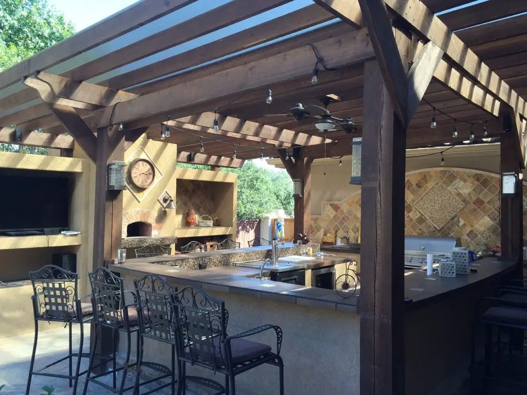 grill under pergola