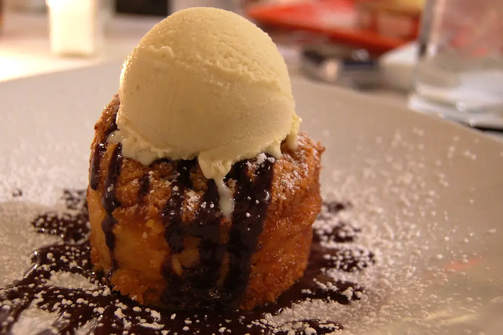 smoked chocolate bread pudding