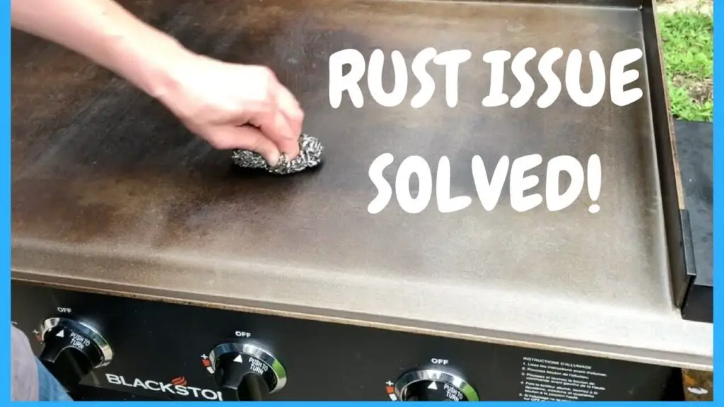 how to clean a flat top grill that has rust