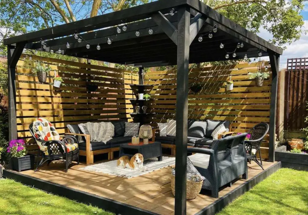 grill under pergola