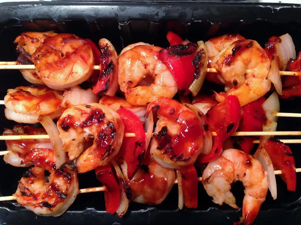 Shrimp Skewers on Ninja Woodfire grill