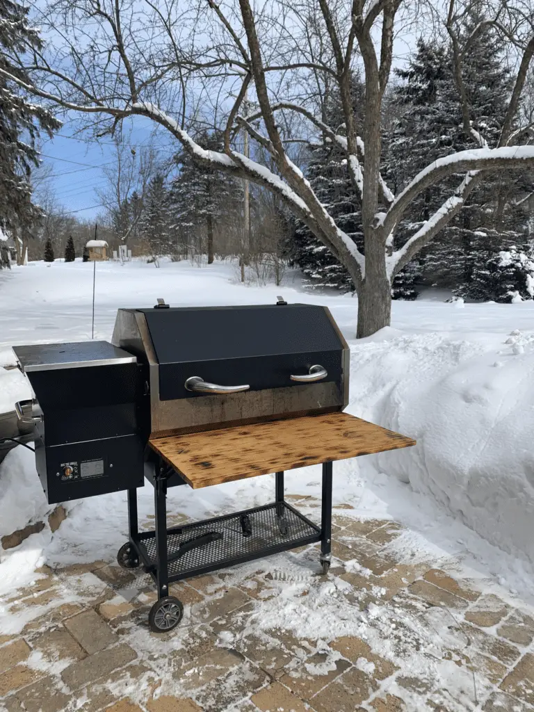 pellet grill in cold weather