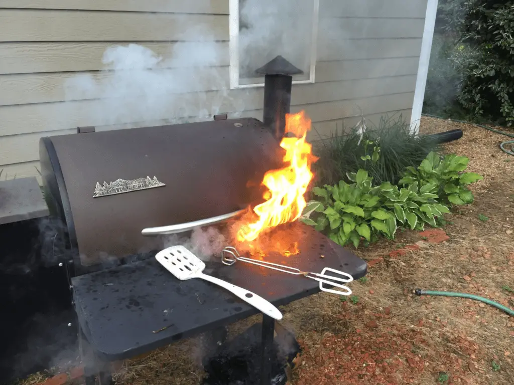 pellet smoker fire