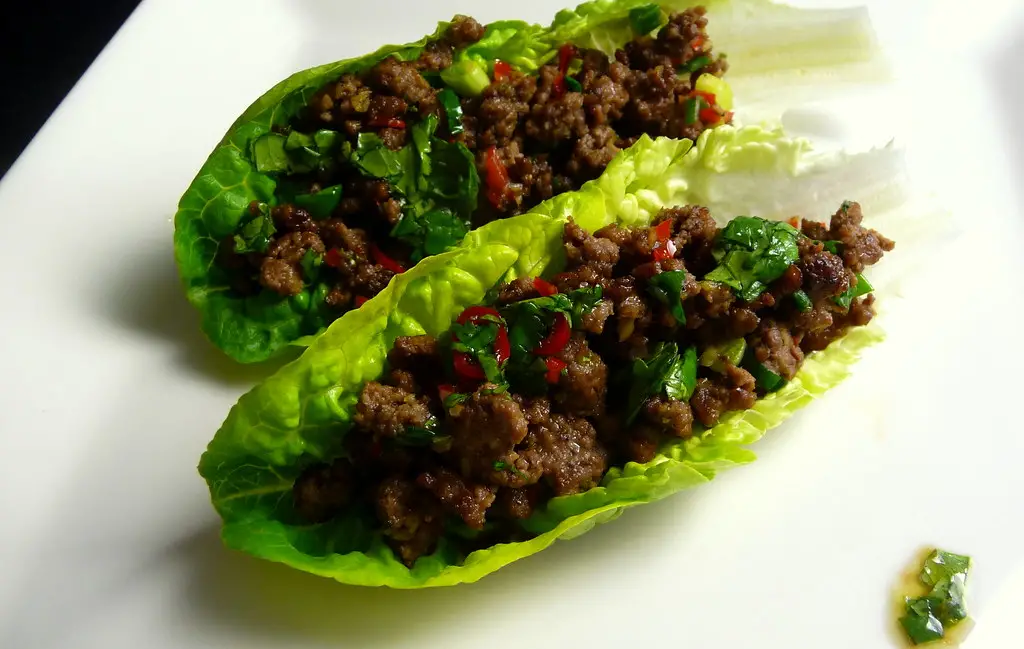 Blackstone Griddle Spicy Beef Lettuce Wraps