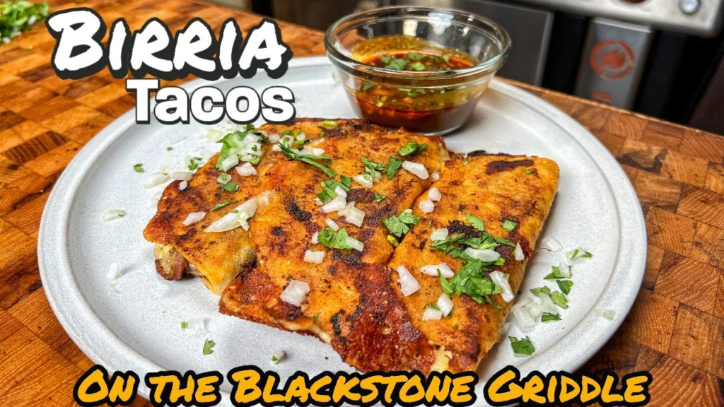 birria tacos on blackstone