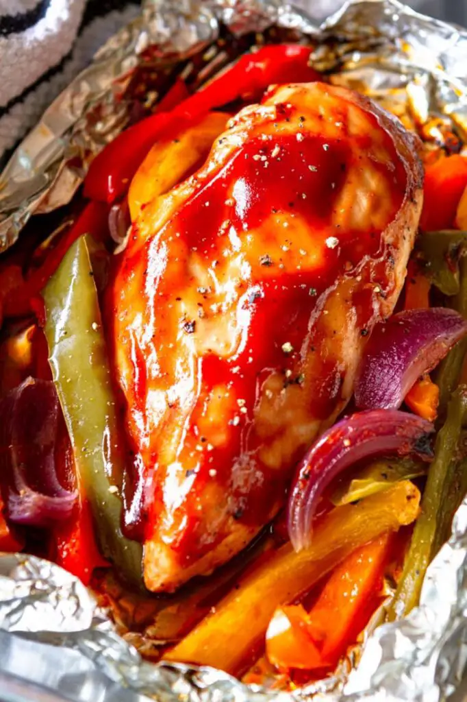 GRILLED BBQ CHICKEN FOIL PACKETS