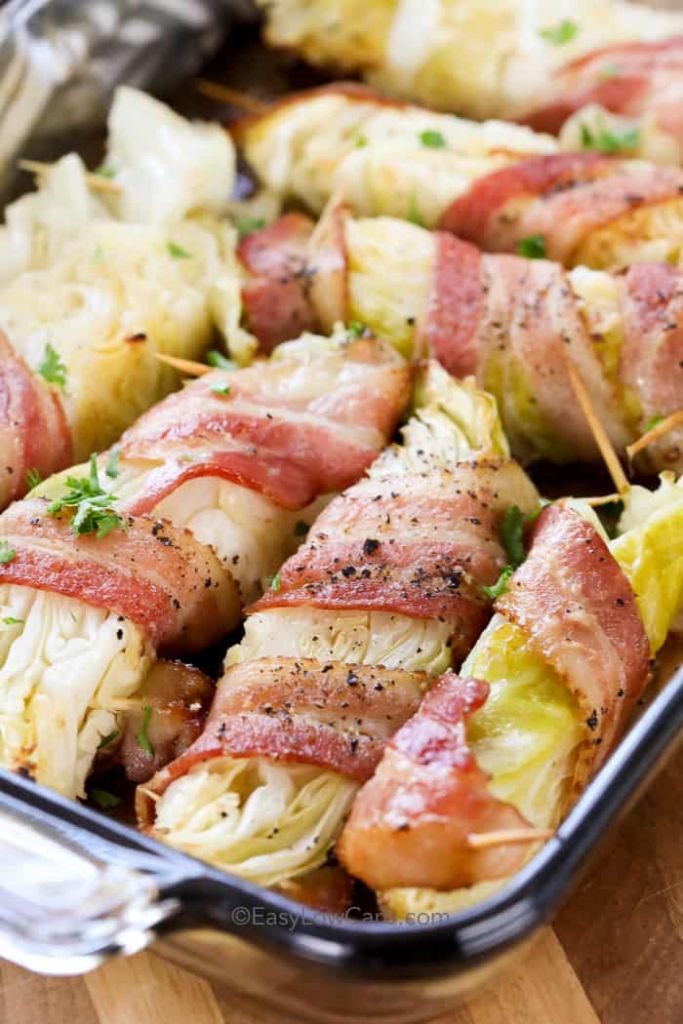 Bacon Wrapped Cabbage (keto/low carb)