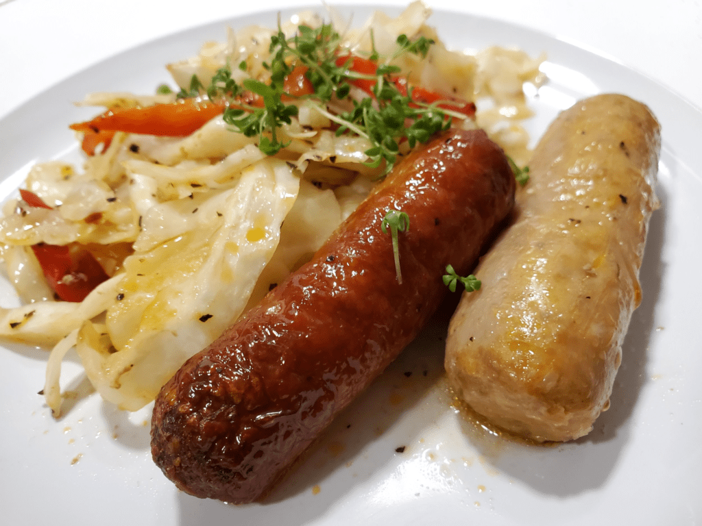 Roasted Italian Sausage and Cabbage