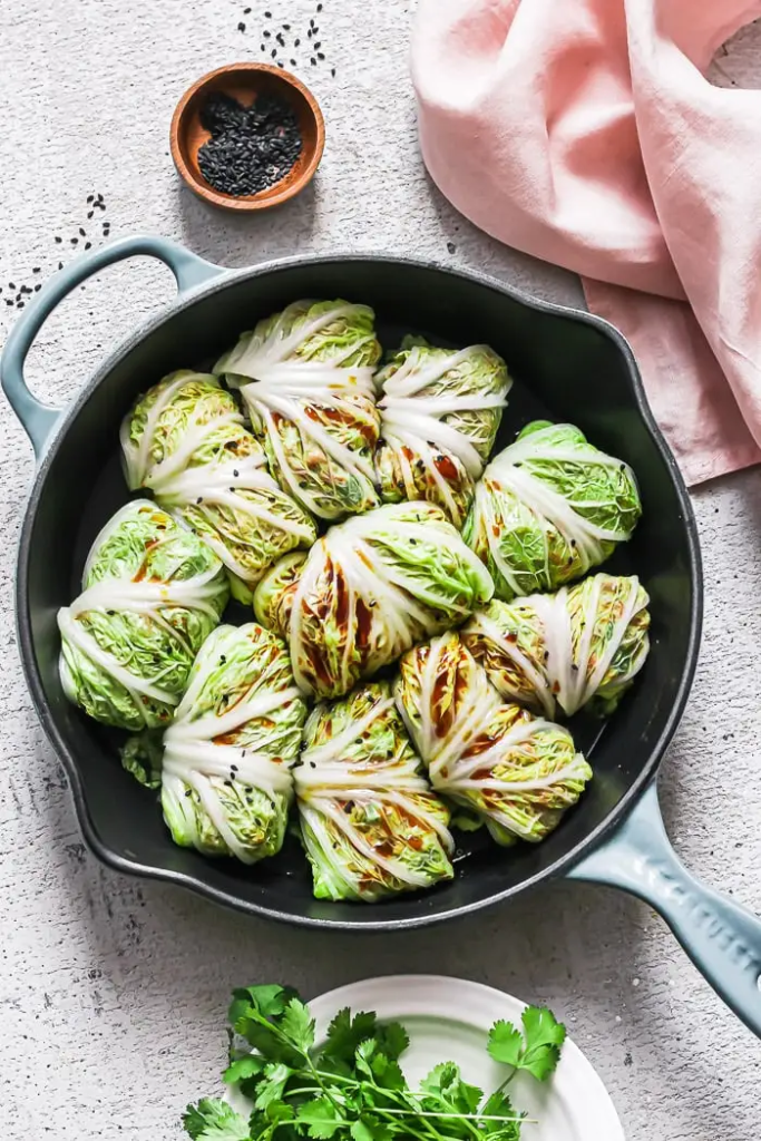 Sesame Ginger Keto Cabbage Rolls