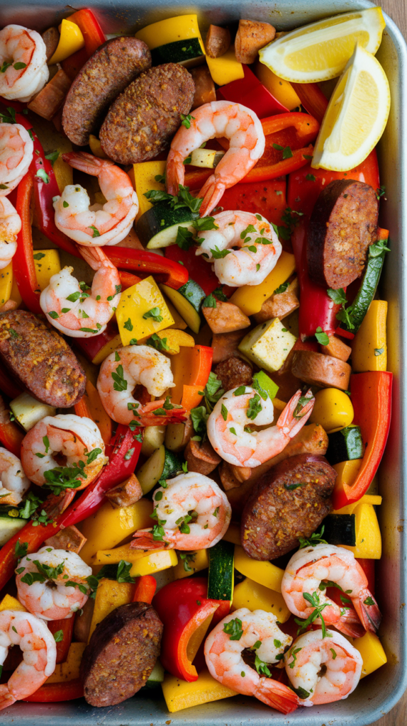 Sheet Pan Cajun Shrimp Dinner