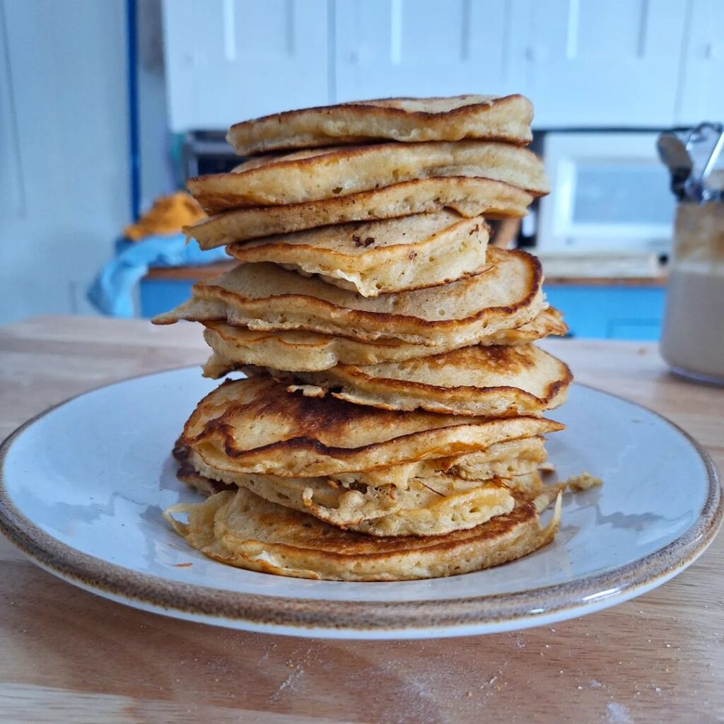 Fluffy Sourdough Pancakes