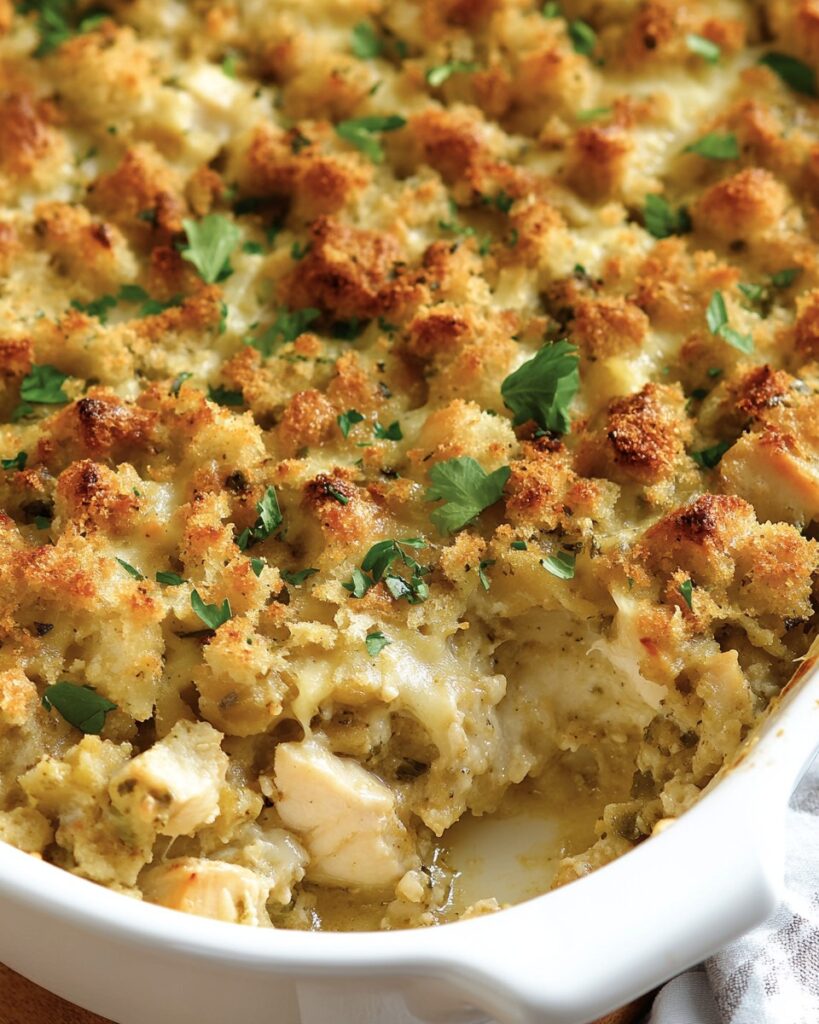 Chicken and Stuffing Casserole