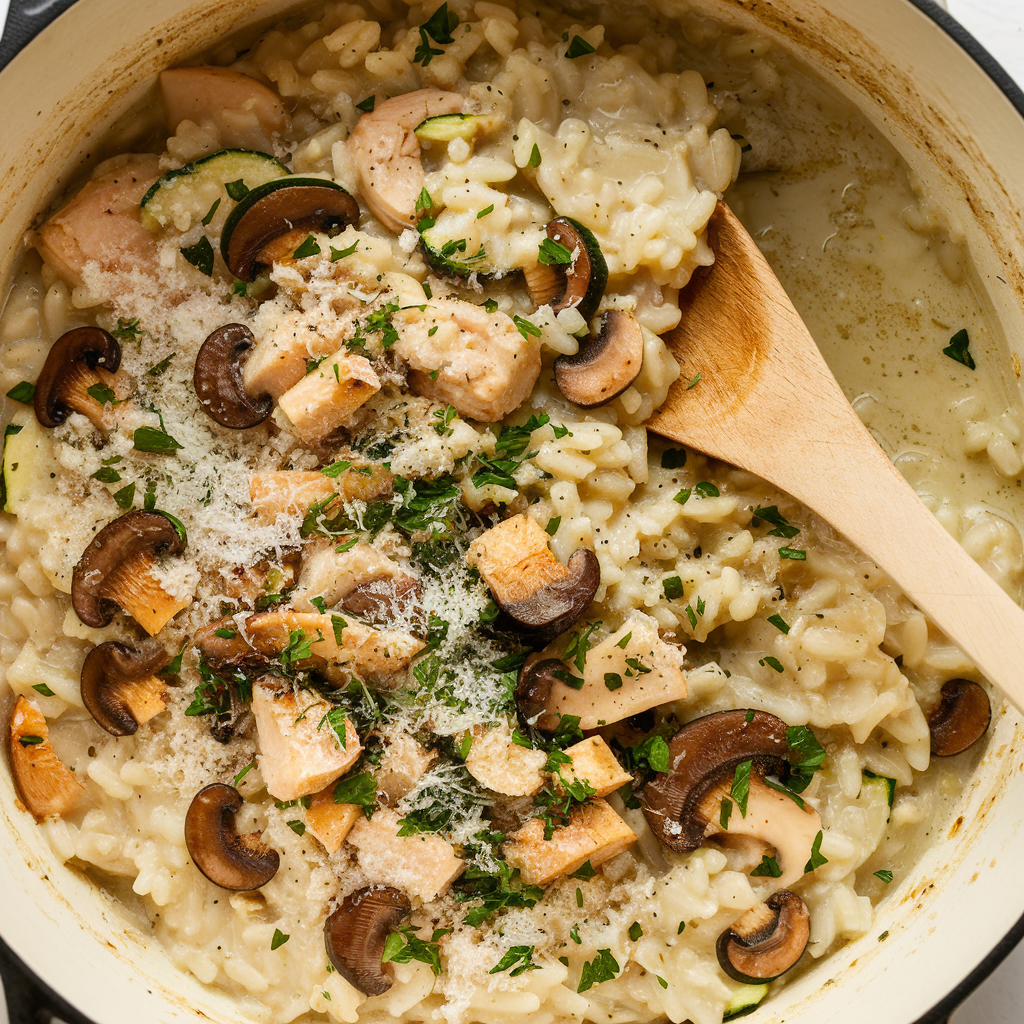 Chicken and Mushroom Risotto Recipe