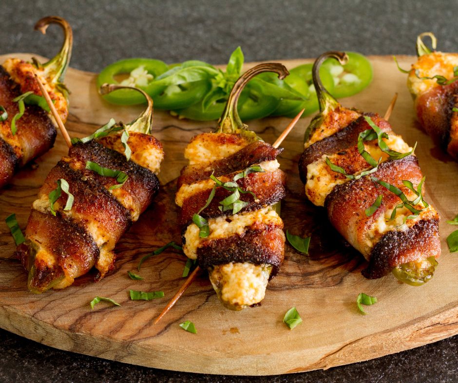 Gluten-Free Jalapeno Poppers Wrapped in Bacon