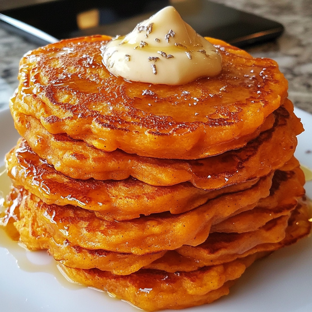 Pumpkin Spice Cottage Cheese Pancakes