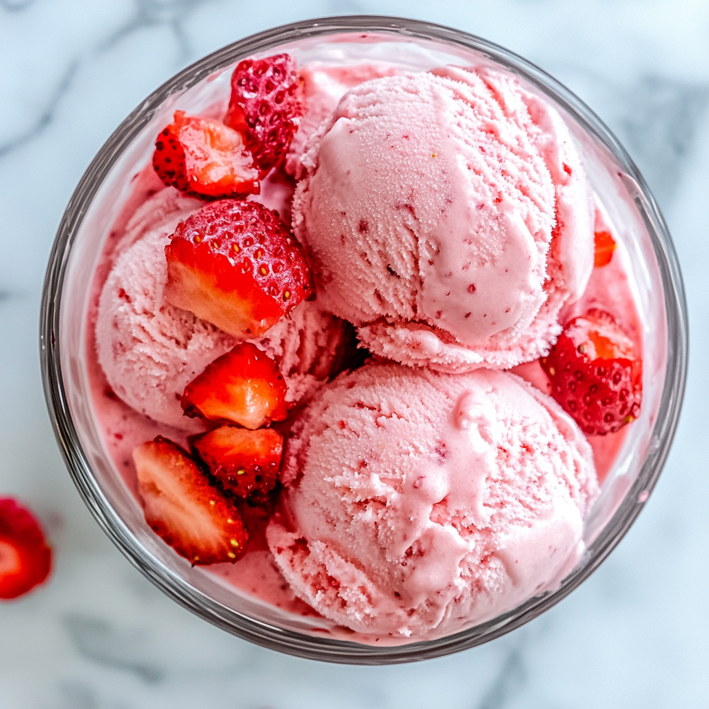 Keto Strawberry Ice Cream