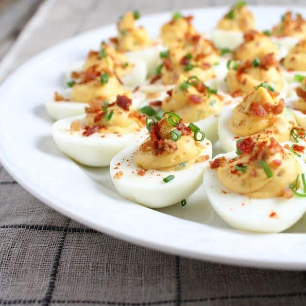 Smoky Deviled Eggs with Bacon