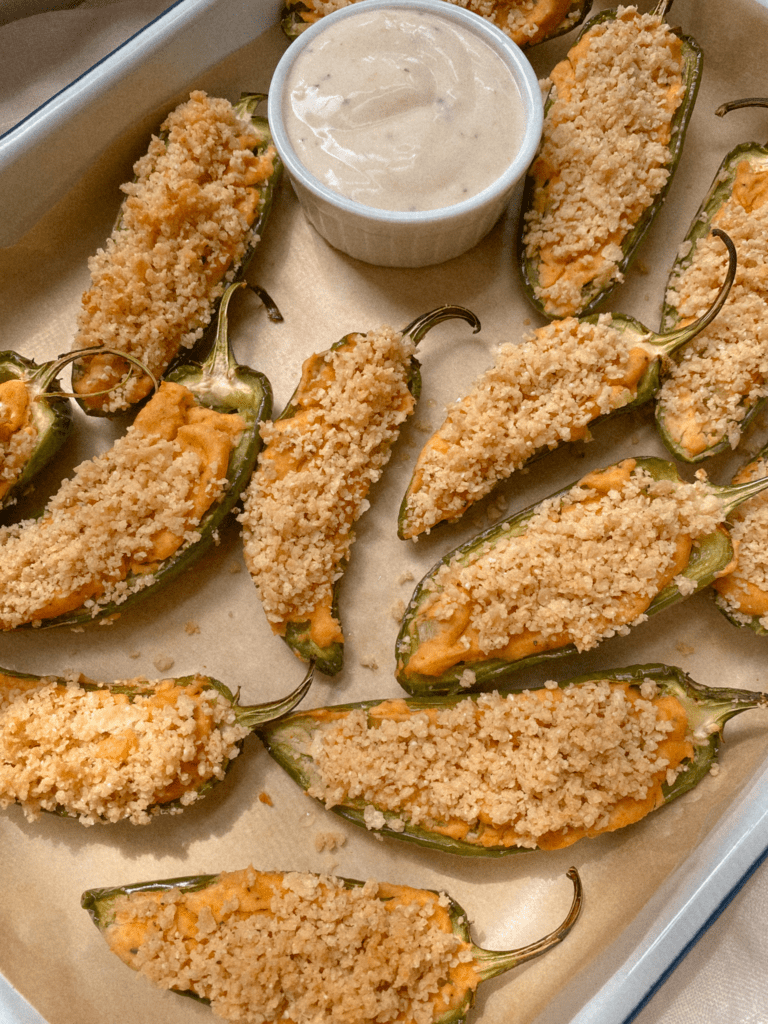 Vegan Jalapeño Poppers (gluten free)