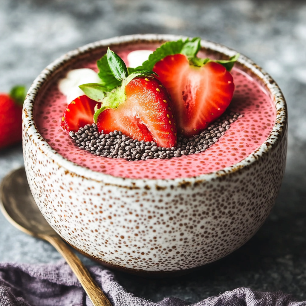 Keto Strawberry Chia Pudding