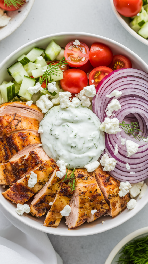 Greek Chicken Gyro Bowl