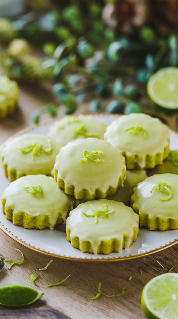 Key lime cookies with lime glaze