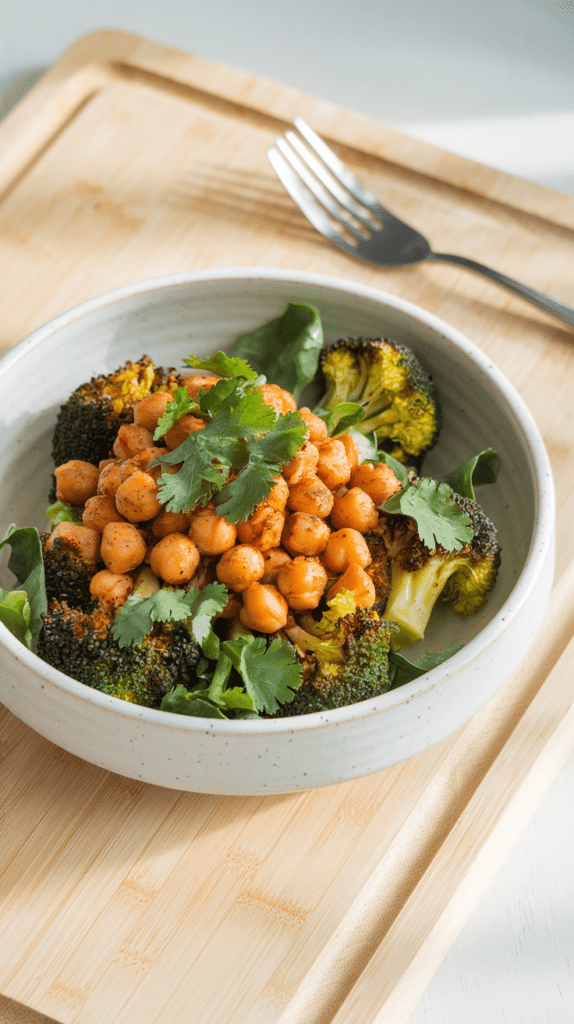 Roasted Broccoli Salad with Chickpeas