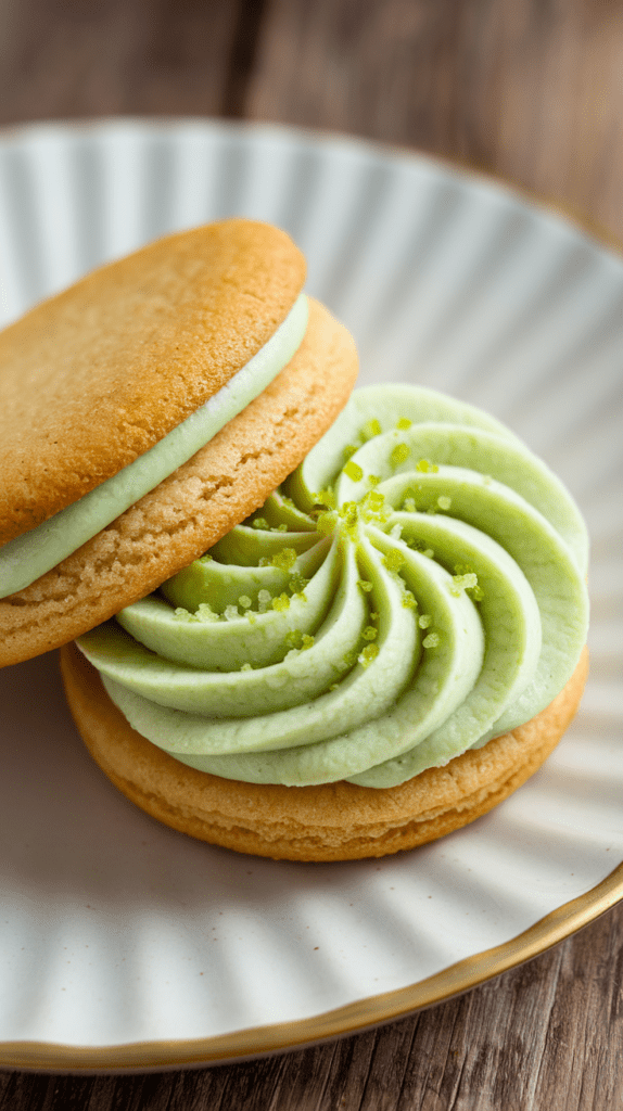 Key Lime Pie Filled Sandwich Cookies