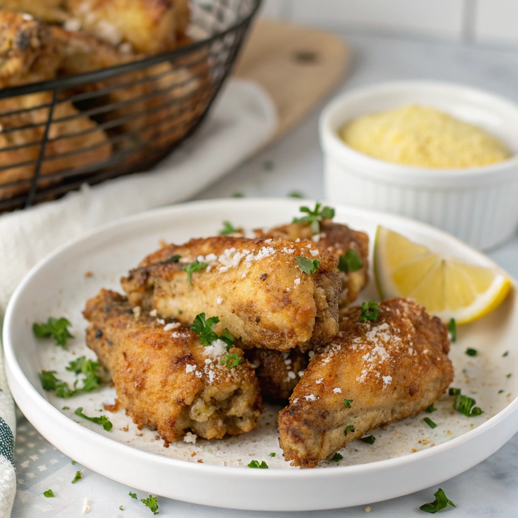 Crispy Air Fryer Garlic Parmesan Wings