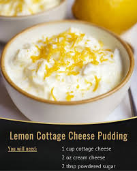 Lemon Cottage Cheese Pudding Recipe