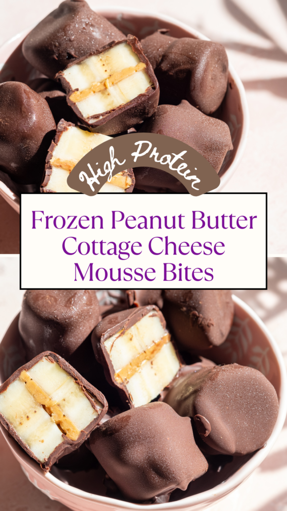 Frozen Peanut Butter Cottage Cheese Mousse Bites