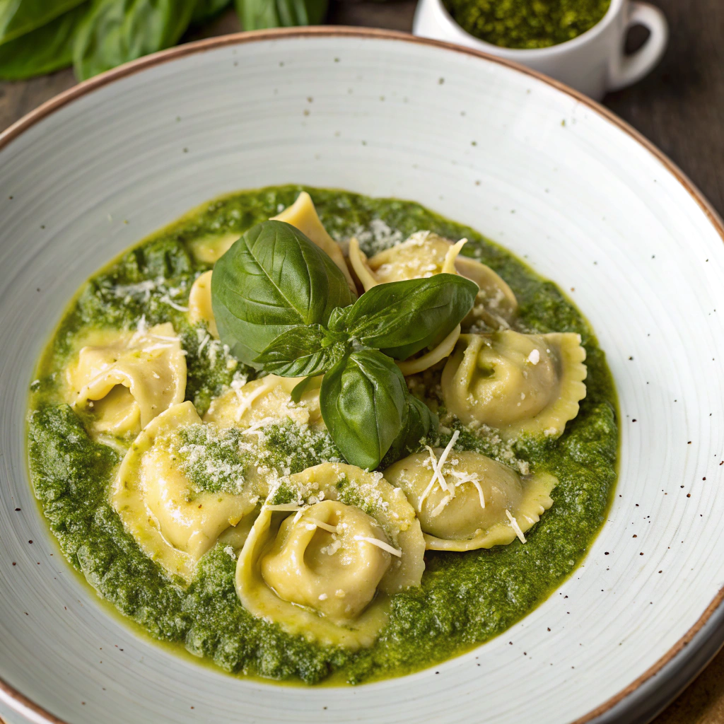 Cheese Tortellini with Pesto