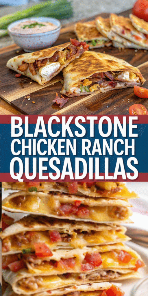 Blackstone Chicken Bacon Ranch Quesadillas