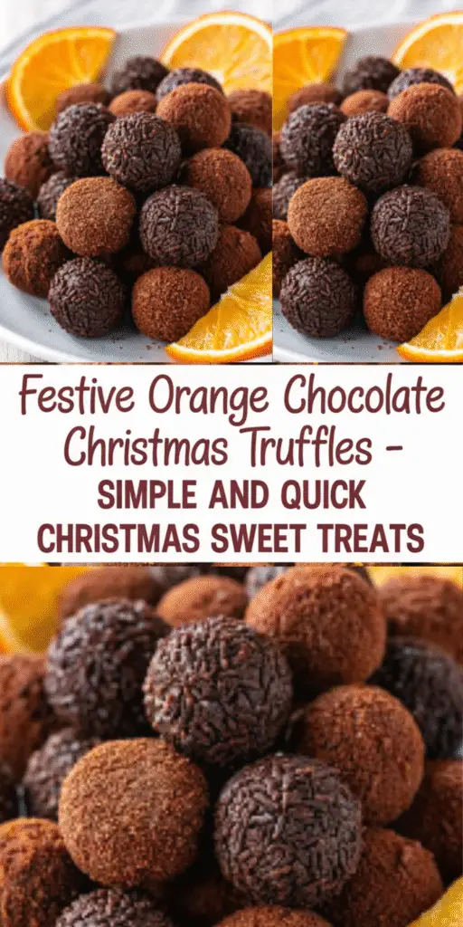 Orange Chocolate Christmas Truffles