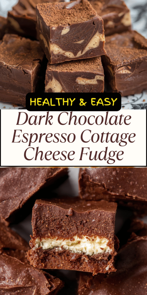 Dark Chocolate Cottage Cheese Fudge