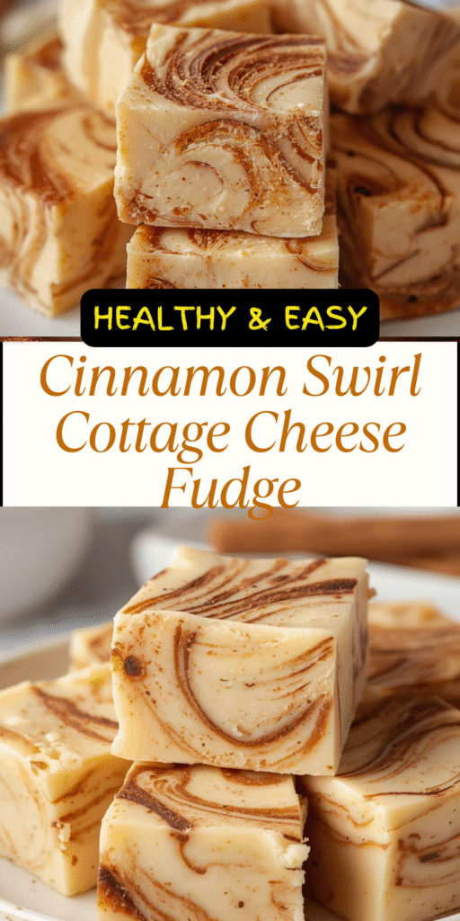 Cinnamon Swirl Cottage Cheese Fudge