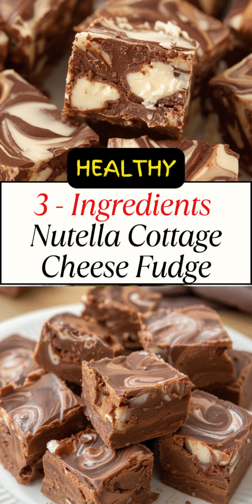 Nutella Cottage Cheese Fudge