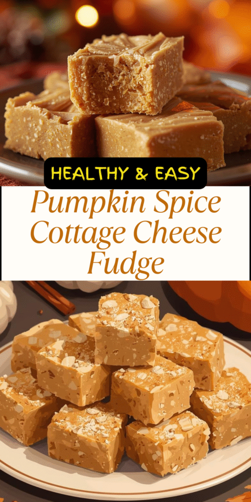 Pumpkin Spice Cottage Cheese Fudge